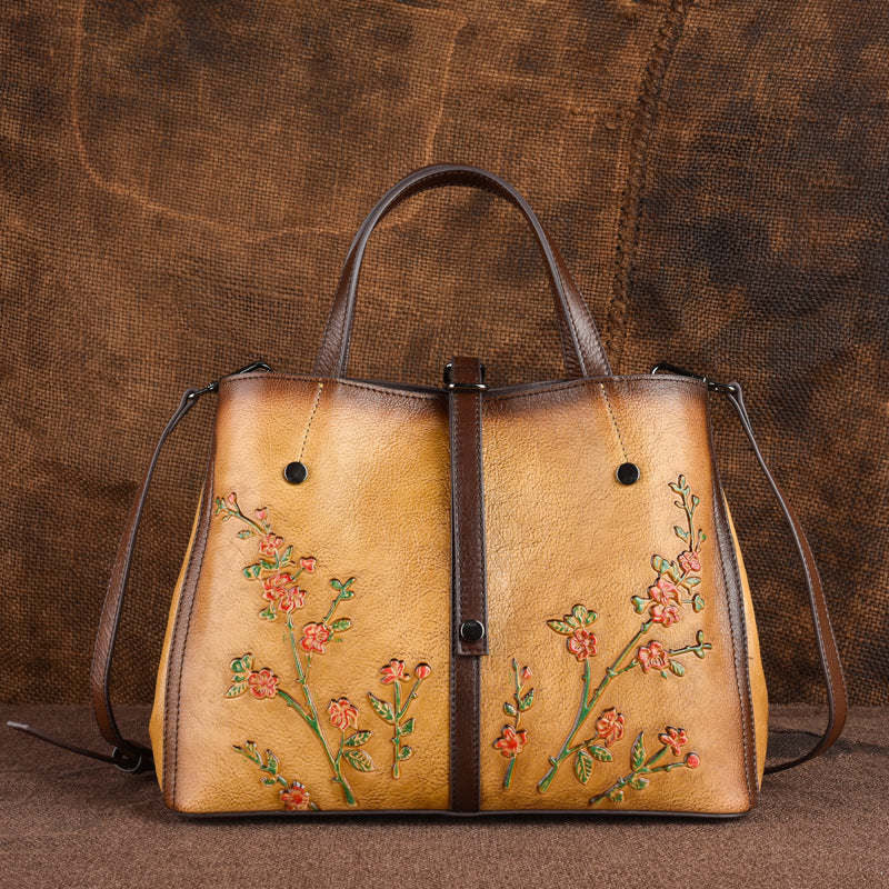 Embossed Leather Cross-body Women's Bag