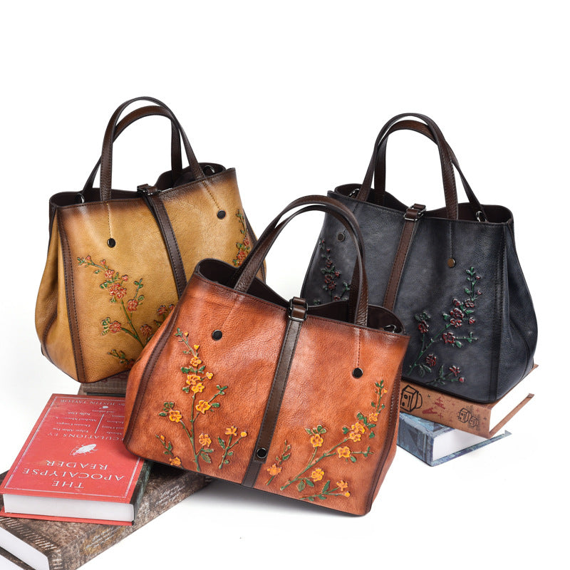 Embossed Leather Cross-body Women's Bag