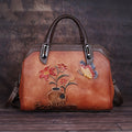 Classy Retro Floral Embossed Crossbody Bag