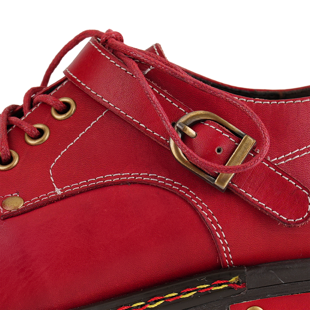 Crimson Classic Oxford Flat Shoes