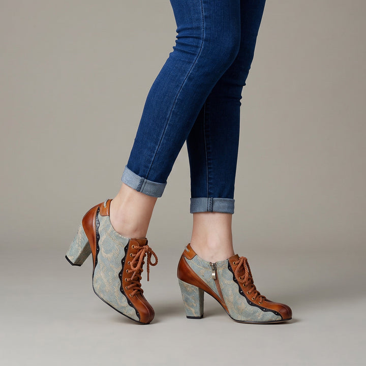 Handmade Vintage Elegance Patchwork Pumps