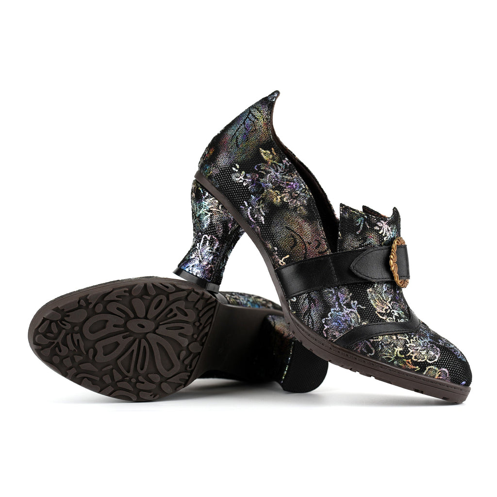Iridescent Elegance Buckle Pumps