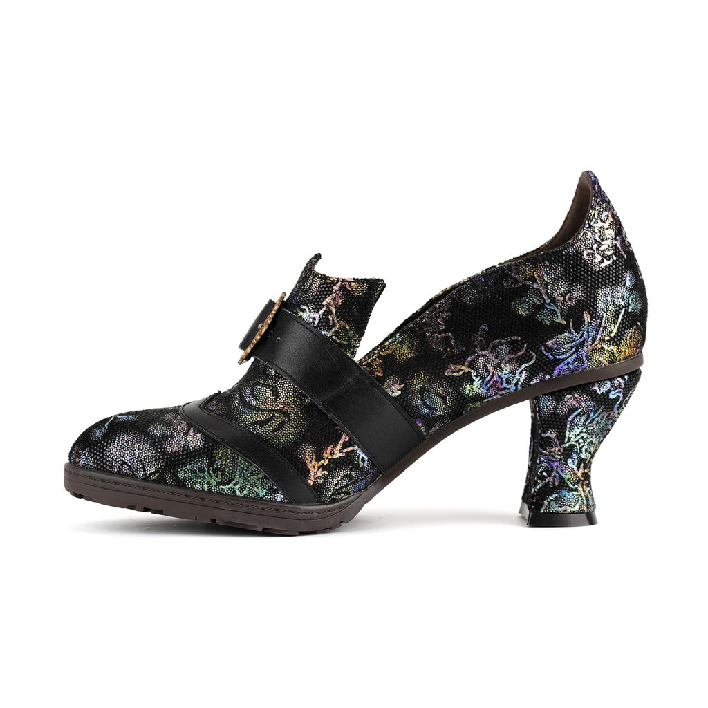 Iridescent Elegance Buckle Pumps