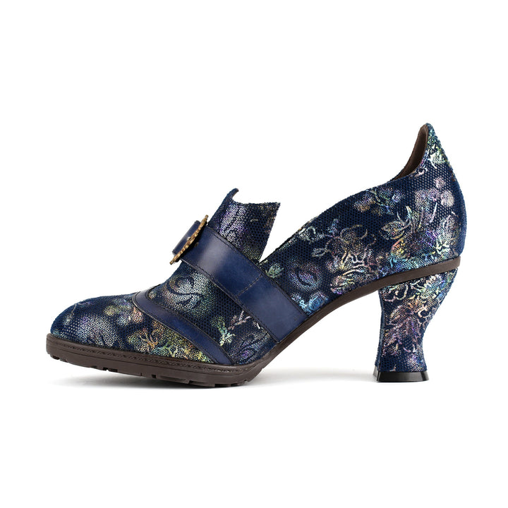 Iridescent Elegance Buckle Pumps