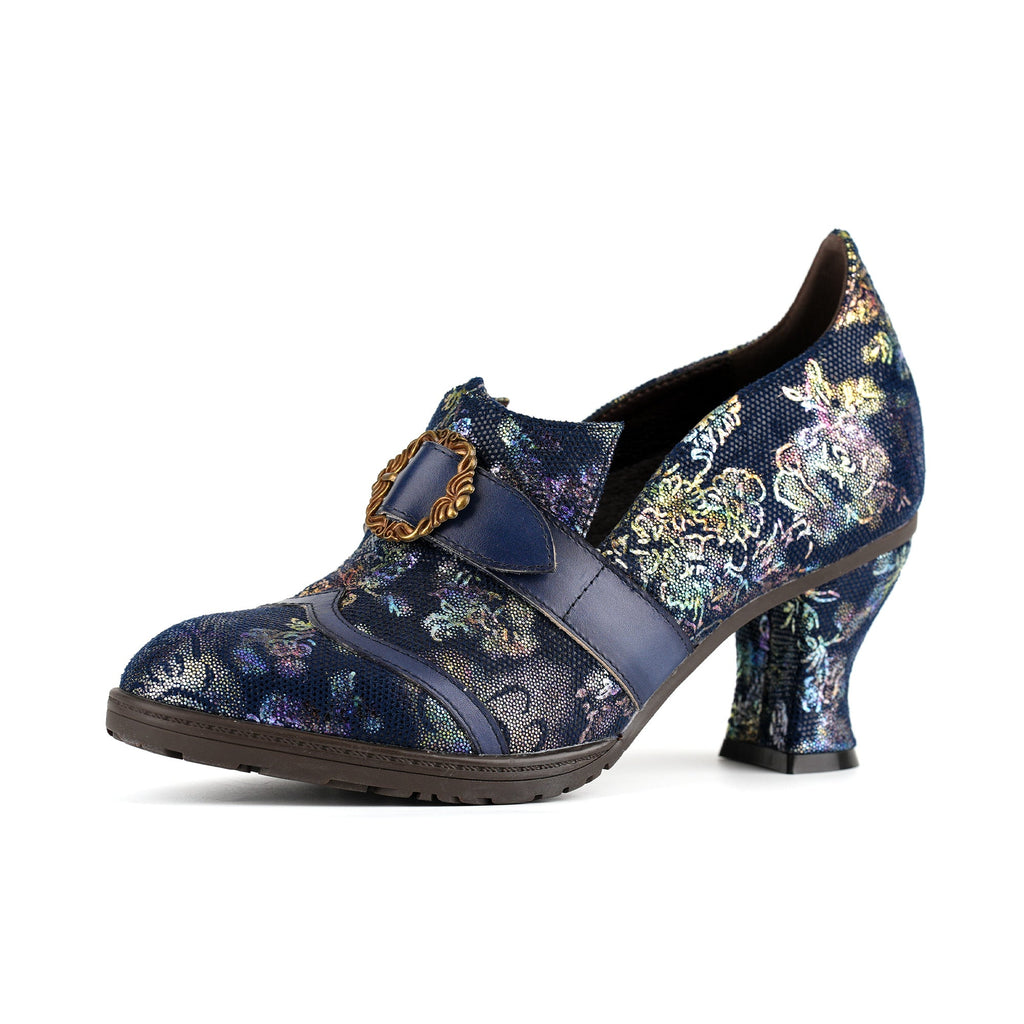 Iridescent Elegance Buckle Pumps