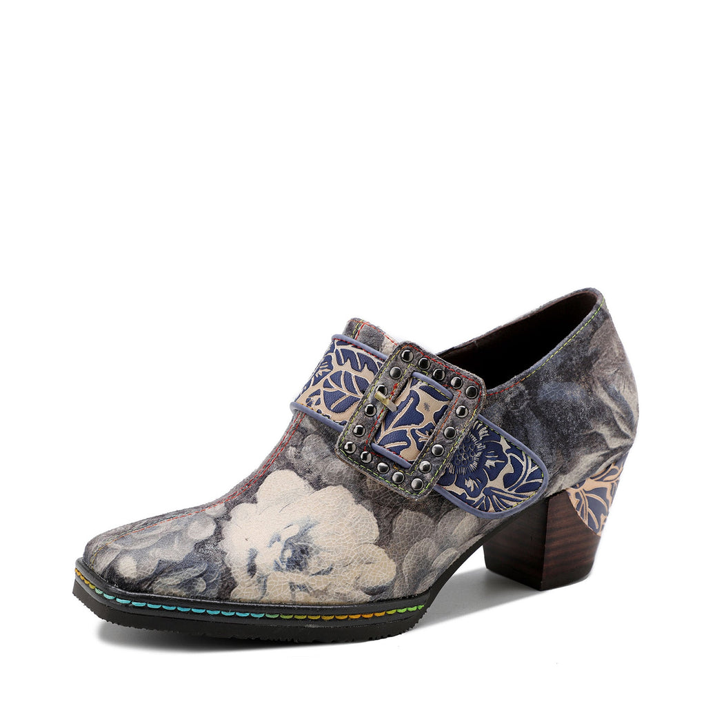 Hand-painted Genuine Leather Pumps