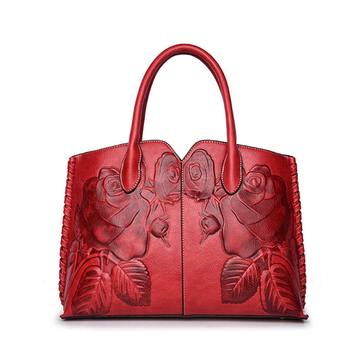 Retro Embossed Handbag Chinese Style Large Capacity Crossbody Bag