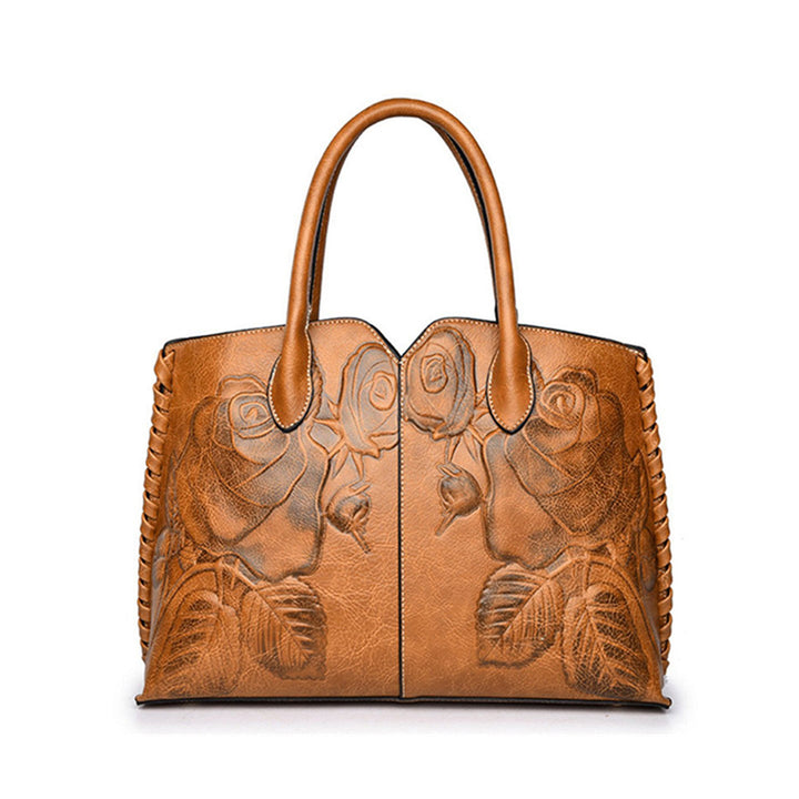 Retro Embossed Handbag Chinese Style Large Capacity Crossbody Bag