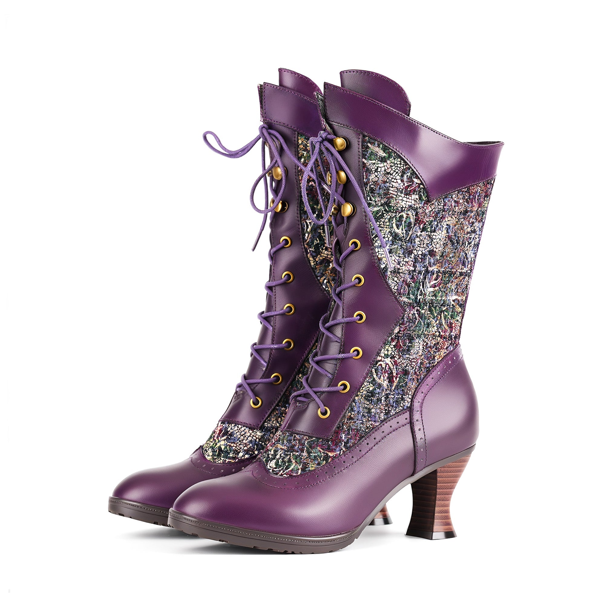 Victorian Elegance Mid-Calf Boots