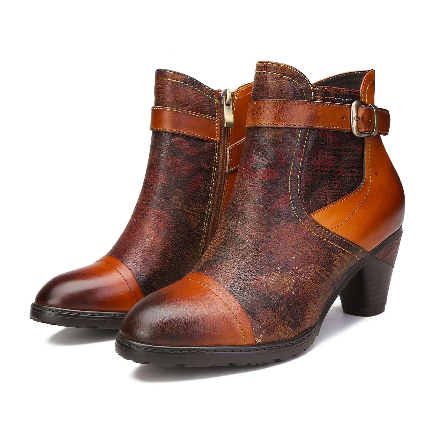 Hand-painted Soft Comfy Ankle Boots