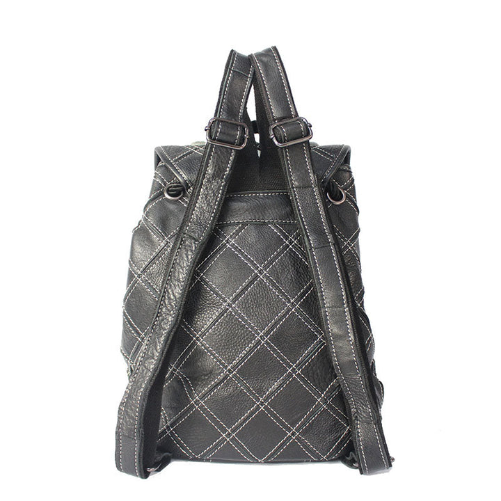Vogue Female Floral Color Matching Fashion Backpack