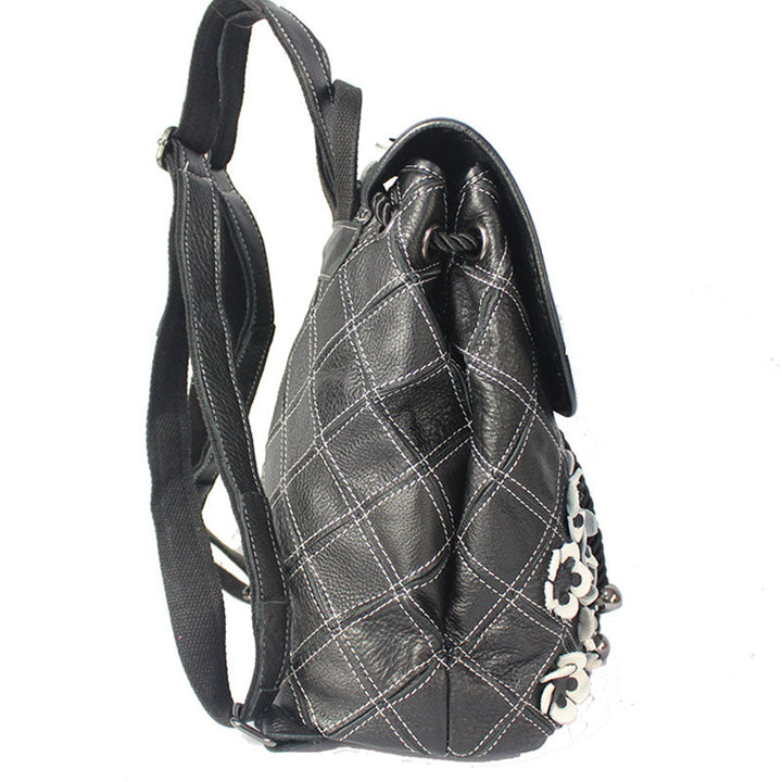 Vogue Female Floral Color Matching Fashion Backpack