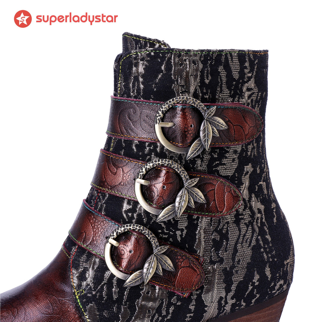 Three-Strap Rebel Ankle Boots