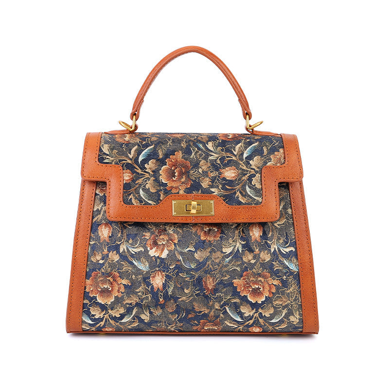 Vintage Floral Embroidered Patchwork Shoulder & Crossbody Bag