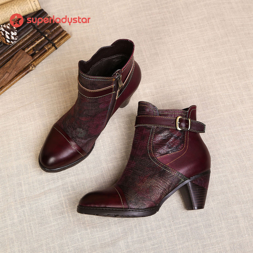 Hand-painted Soft Comfy Ankle Boots