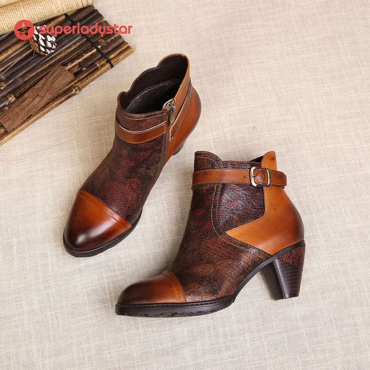 Hand-painted Soft Comfy Ankle Boots