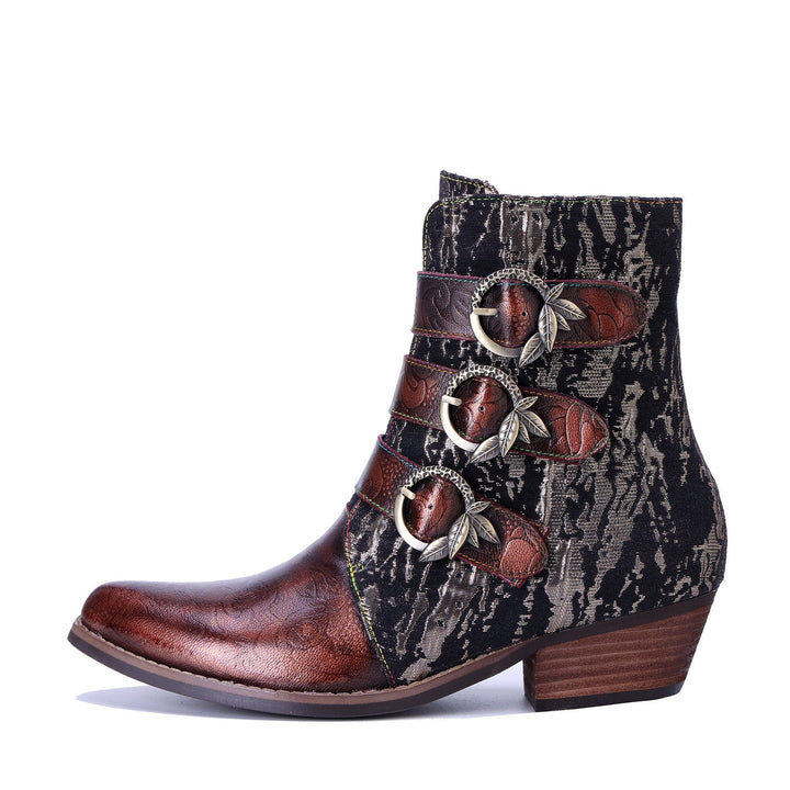 Three-Strap Rebel Ankle Boots