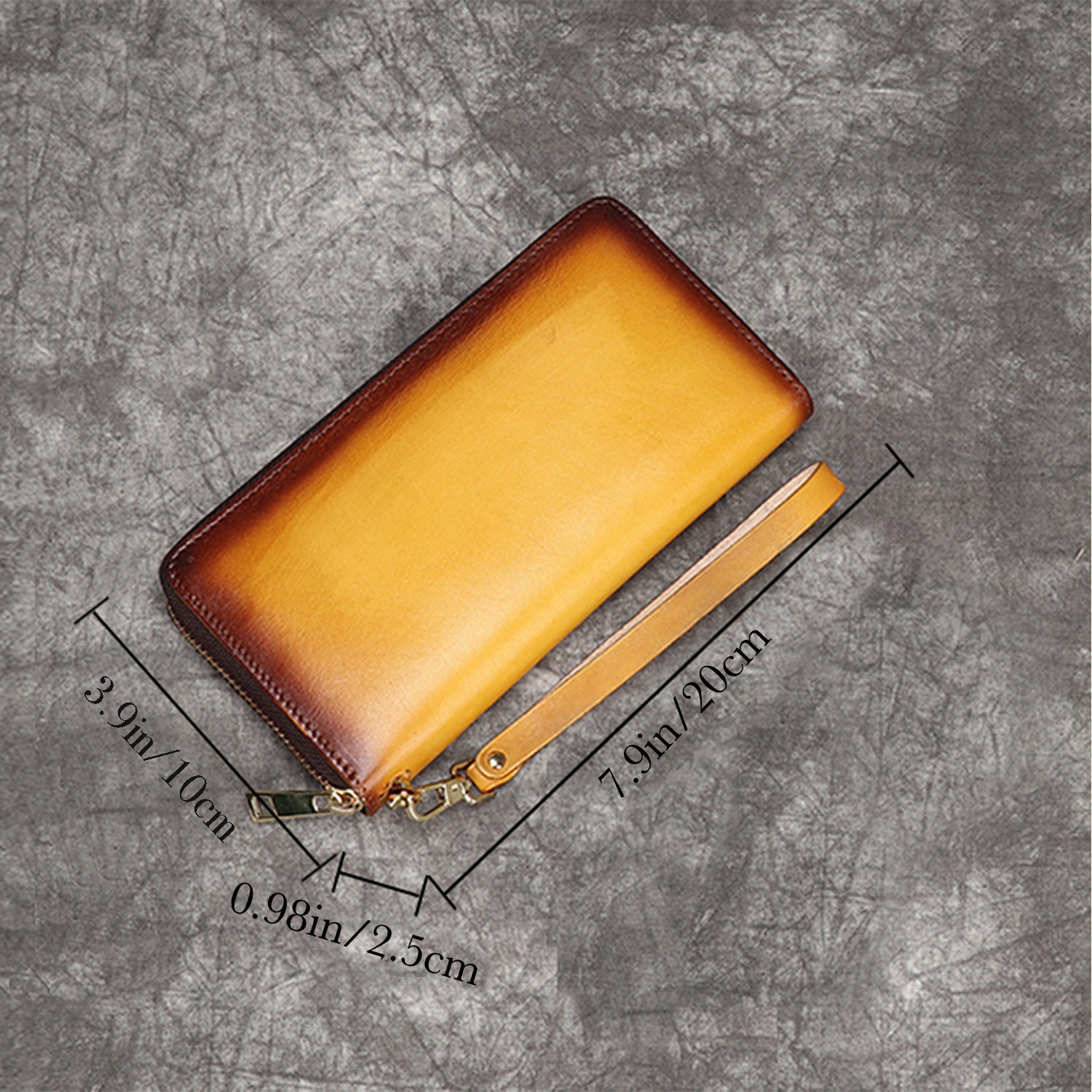 Vintage Hand-painted Handmade Solid Color Wallet