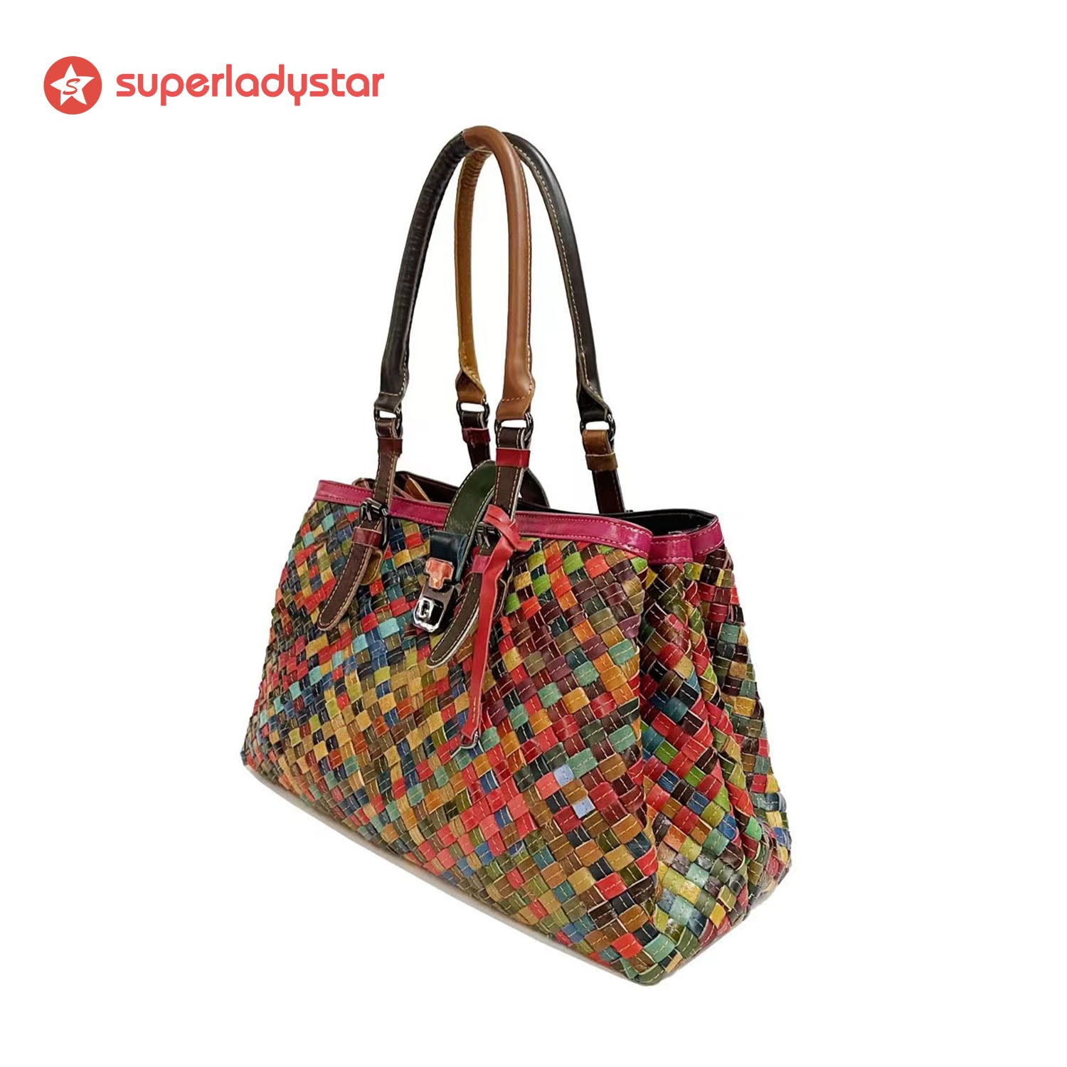 Vintage Fashion Color Matching Handbag