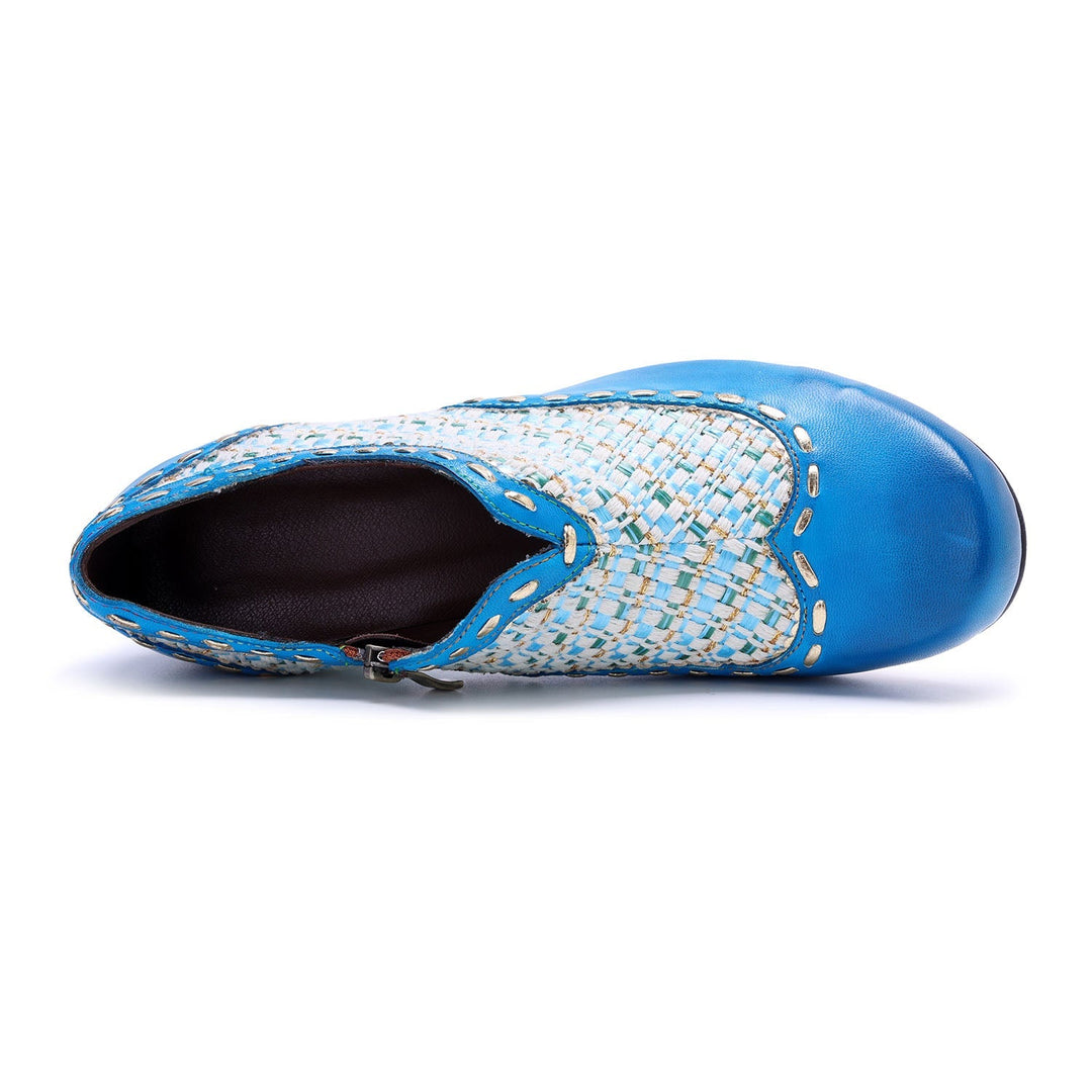 Handmade Leather Printed Comfy Frozen Pump