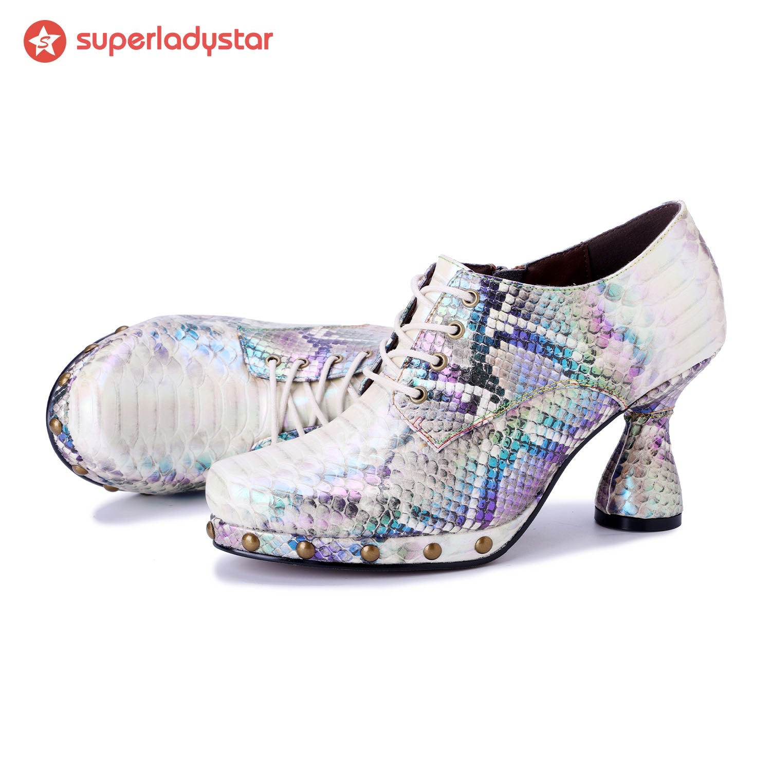 Iridescent Bloom Oxford Pumps