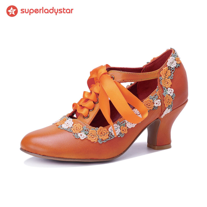 Spring Daisy Floral Vintage Pumps