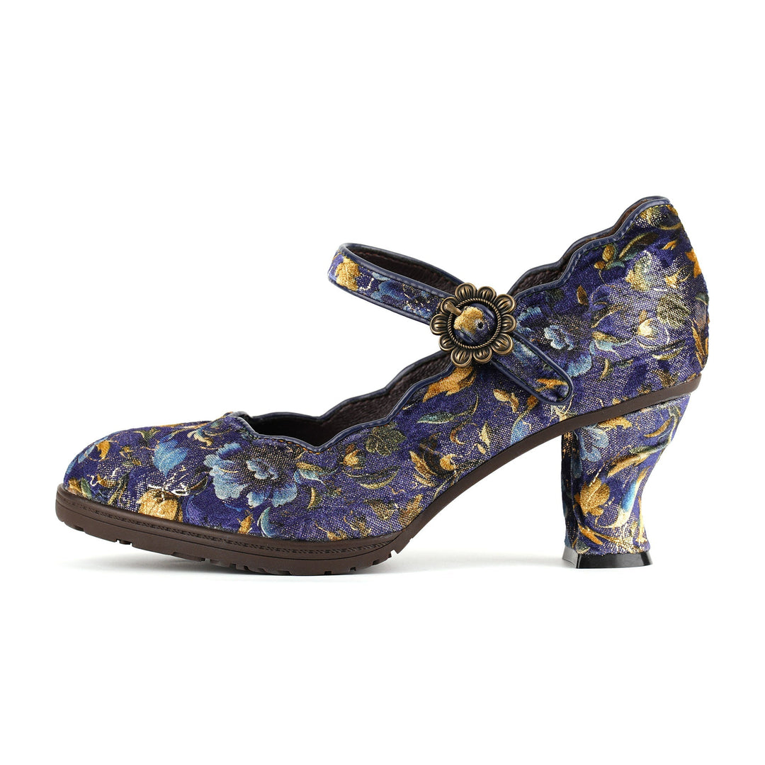 Retro Handmade Embroidered Pumps