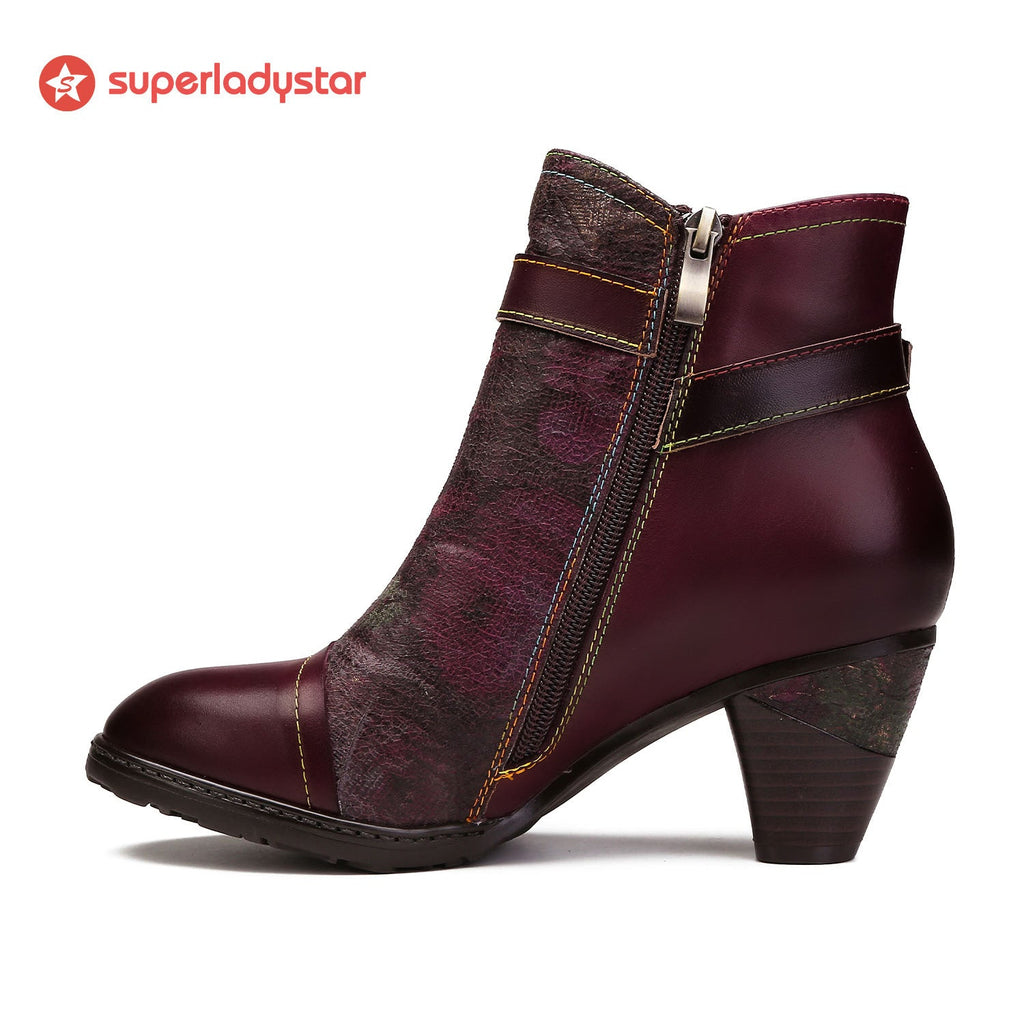 Hand-painted Soft Comfy Ankle Boots