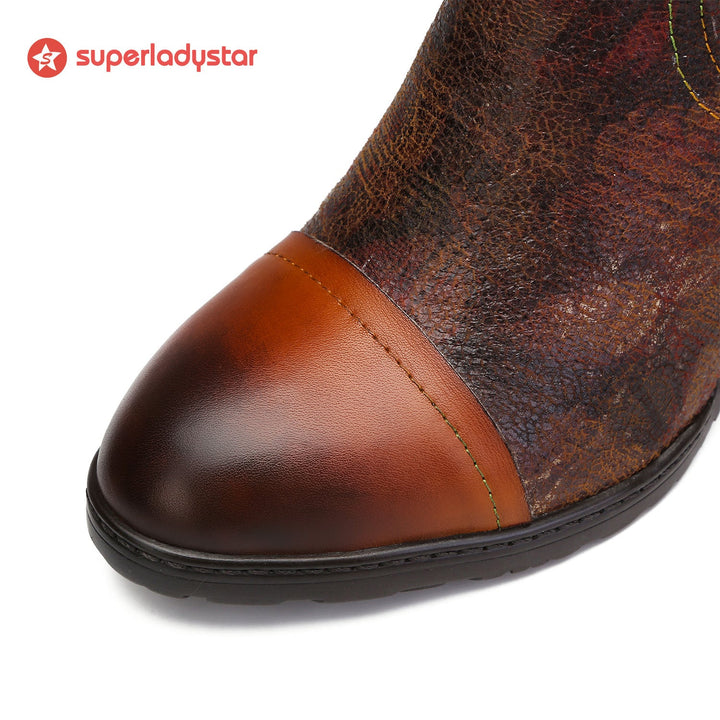 Hand-painted Soft Comfy Ankle Boots